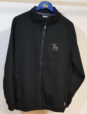 Sweatjacke Velox, mit Schornsteinfeger Emblem, schwarz, Gr.