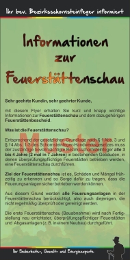 Flyer, Informationen zur Feuerstättenschau, ohne Firmeneindruck, 100 St.