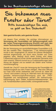 Flyer, Informationen zur Verbrennungsluft, ohne Firmeneindruck, 100 St.