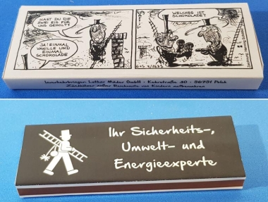 Kaminzündhölzer Aufdruck Feger und Comic Eis