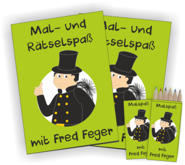 Mal- und Rätselheft Set inkl. 6er Set Buntstifte, DinA5, 20 Seiten, 25 Stück