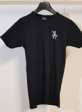 Bodyfit T-Shirt schwarz mit silber reflektierendem Schornsteinfeger, Gr.